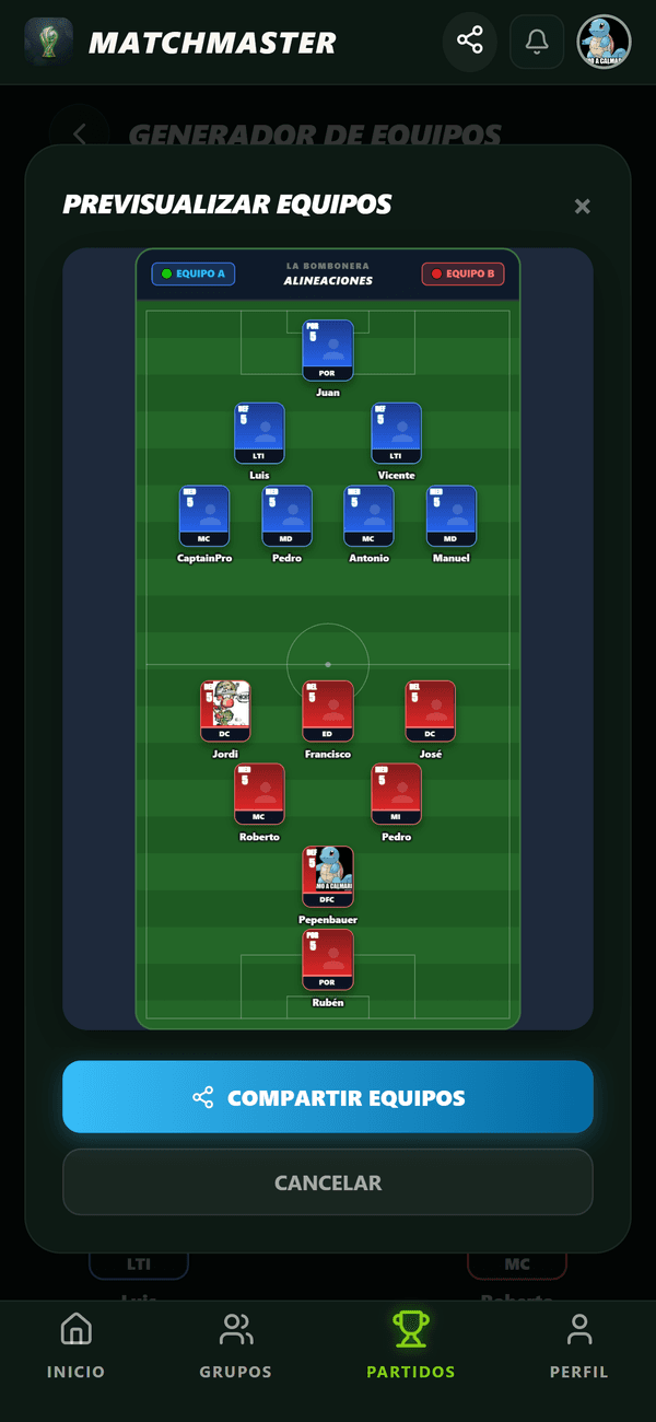 Comparte Equipos
